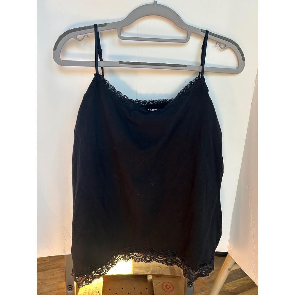 Sonoma Lace Trim Camisole Women PXL‎ Black Excellent Adjustable Straps Cotton